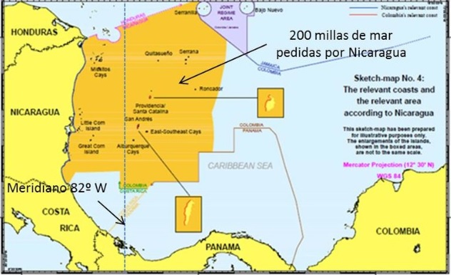 NICARAGUA MAPA 1 PRETENSIONES 